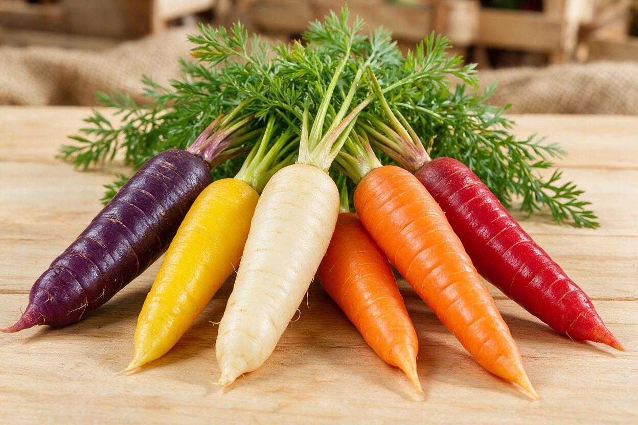 Rainbow Carrot Varieties for Export from China: Colorful Purple, Yellow, Red & White Carrots
