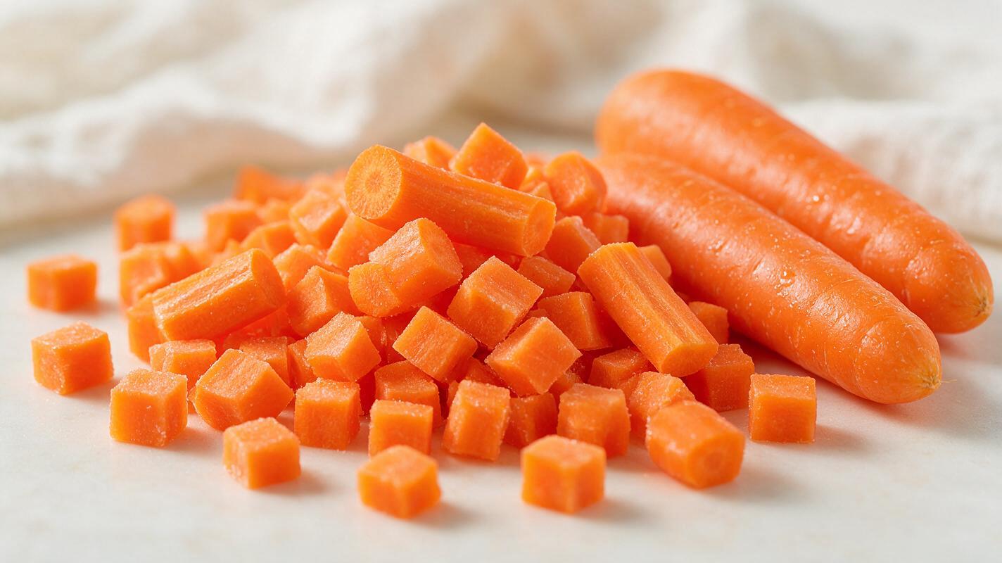 Frozen Diced Carrot from China: IQF Orange Cubes for Soup, Ready Meals & Blends
