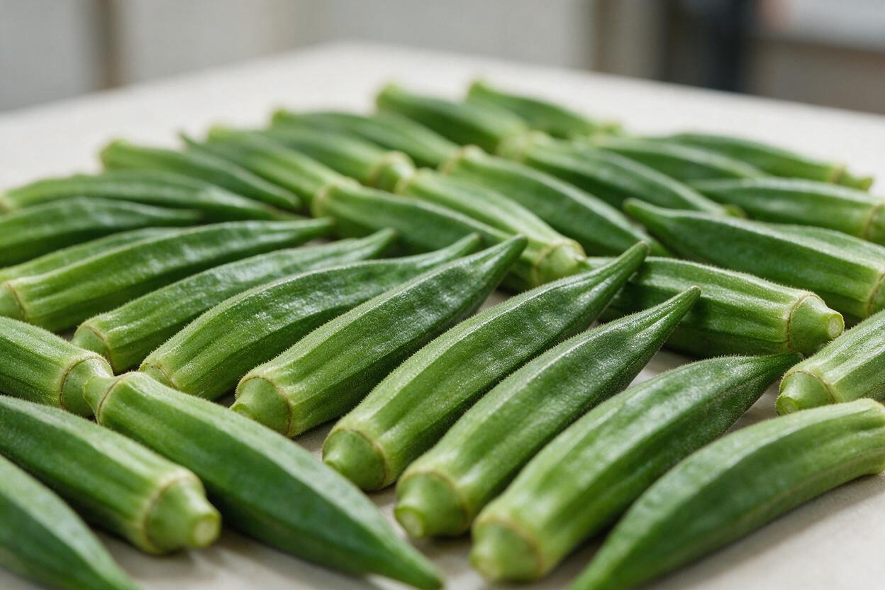 Fresh-Cut Okra Processing & Export from China: Cleaning, Cutting & Packing
